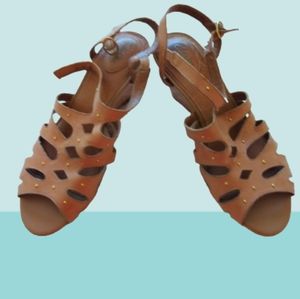Women’s Brown Cutout Slingback Sandals